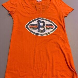 PINK Chicago Browns V Neck T Shirt L